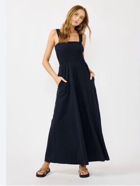 lovestitch Navy Pack Me Up Jumpsuit